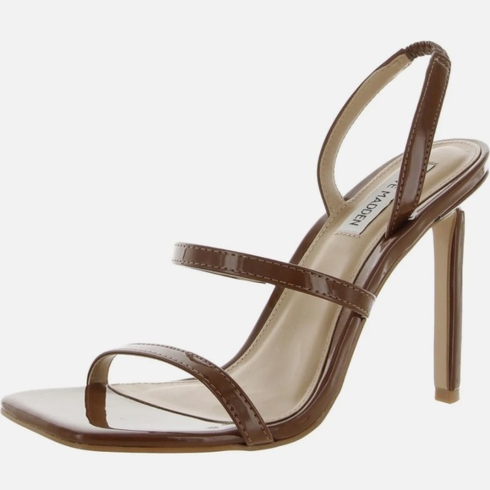 STEVE MADDEN Gracey Womens Patent Stilettos Heel‎ Sandals Size 10 NWOT